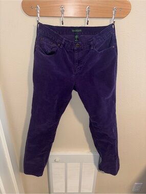 Ralph Lauren Women's Purple Corduroy Pants